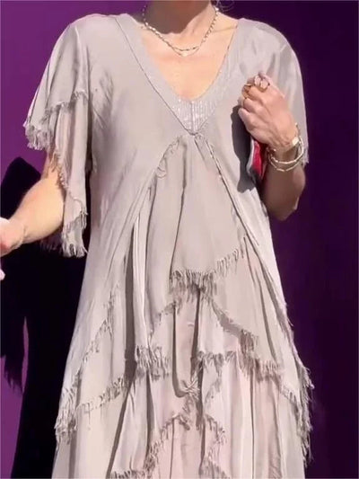Ana - Vestido largo con escote en V