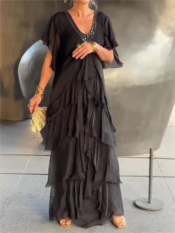 Ana - Vestido largo con escote en V