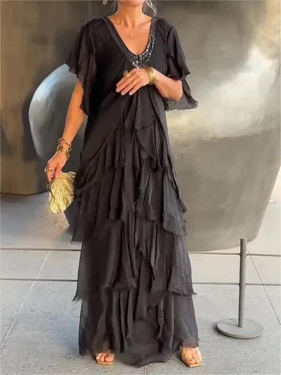 Ana - Vestido largo con escote en V