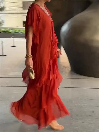 Ana - Vestido largo con escote en V