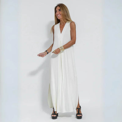 Vestido Largo Elegante + Cárdigan a Juego de Regalo