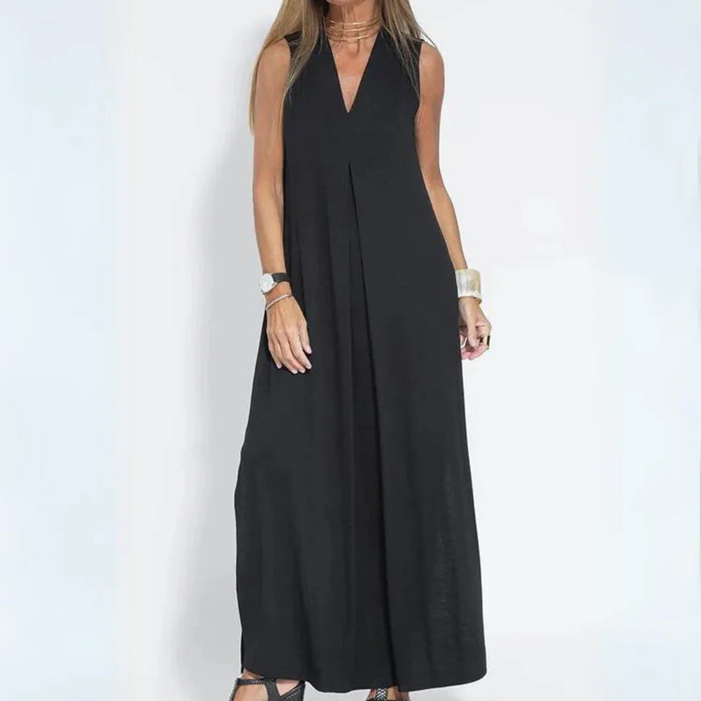 Vestido Largo Elegante + Cárdigan a Juego de Regalo